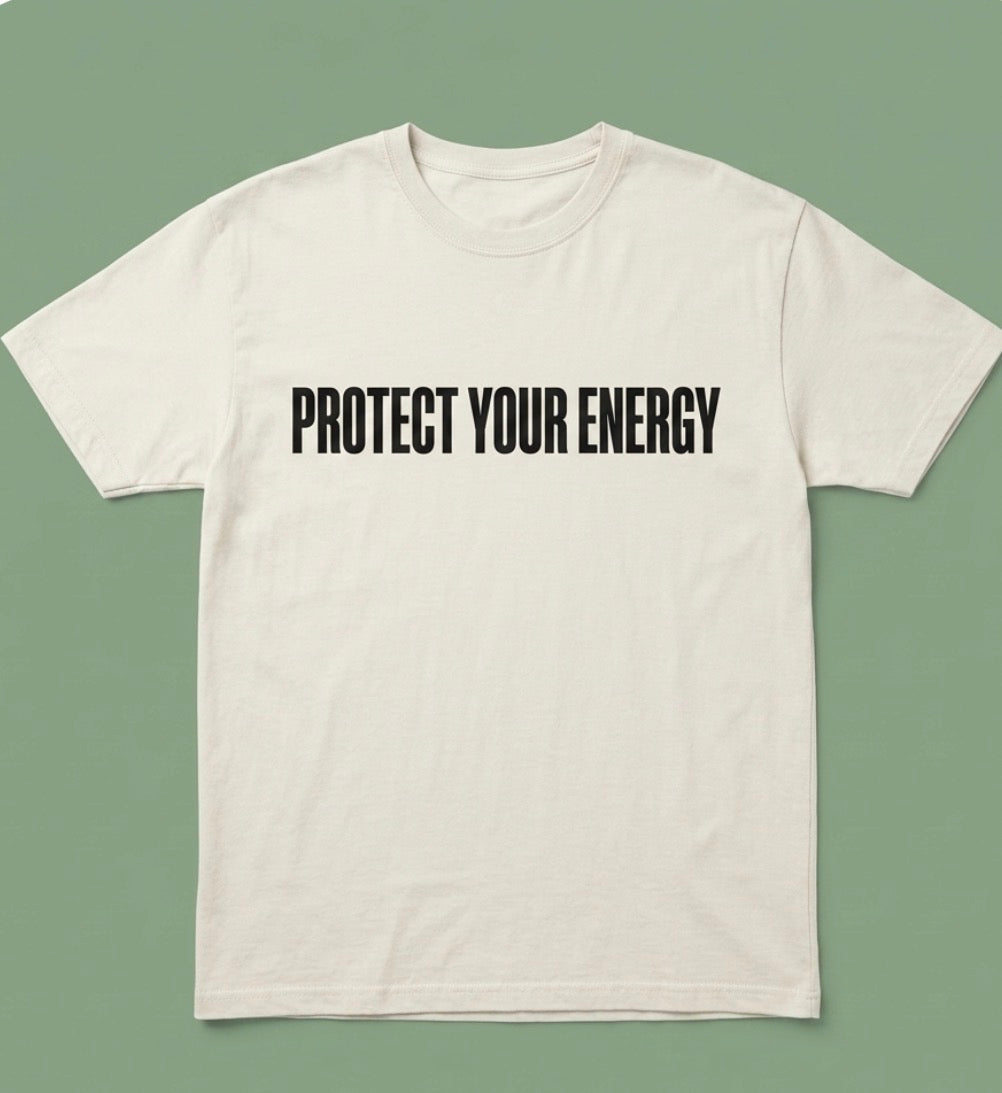 Oversized T-Shirt - "PROTECT YOUR ENERGY" (Retro Vintage Edition)